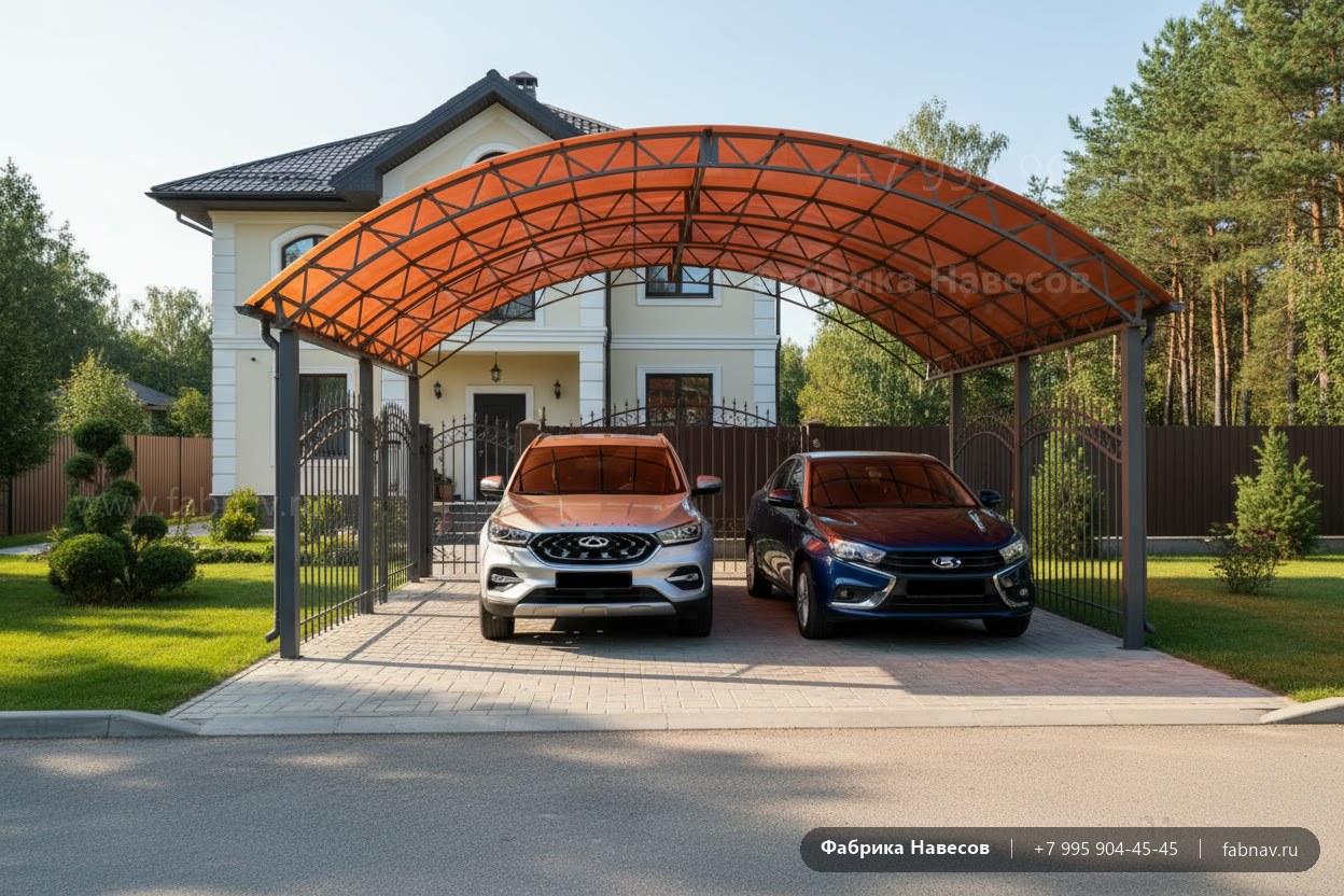 Навес для машины в Красногорске: замер завтра, цена в договоре, монтаж за 1–3 дня