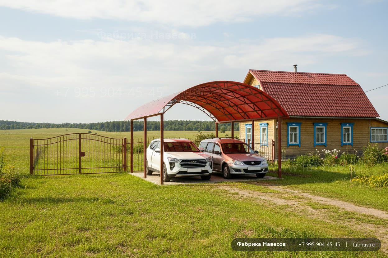 Навес для машины в Ступине: замер завтра, цена в договоре, монтаж за 1–3 дня