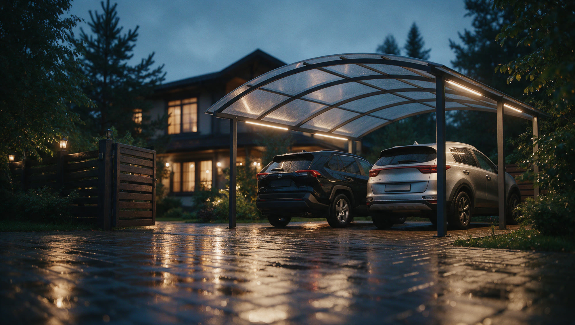 Навес для Porsche Cayenne: размеры, высота и цена под ключ